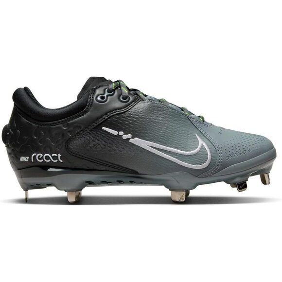 Nike Hyperdiamond 4 Elite Women's Softball Cleats (Black/Cool Grey) Size‎ 11.5 - Picture 2 of 5